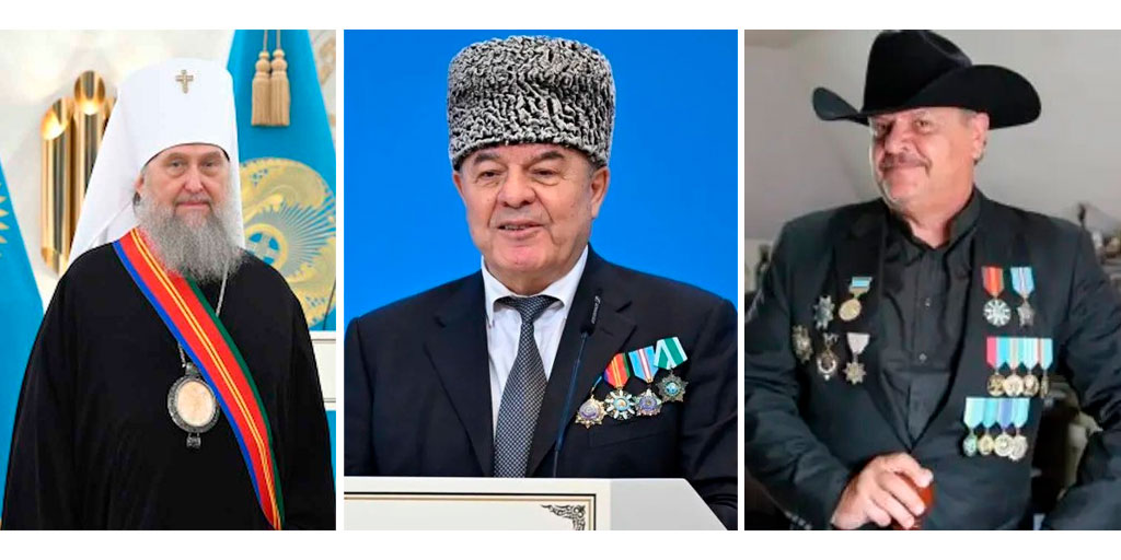 Кавалеры ордена Достык Казахстан митрополит Александр, Мурадов, Петрухин
