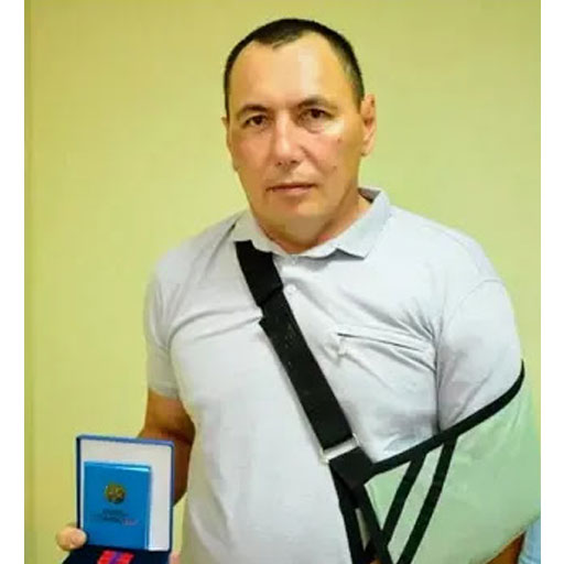 Самат Оспанов награжден орденом Айбын (Доблесть) 2 степени за мужество и самоотверженность при исполнении служебного долга