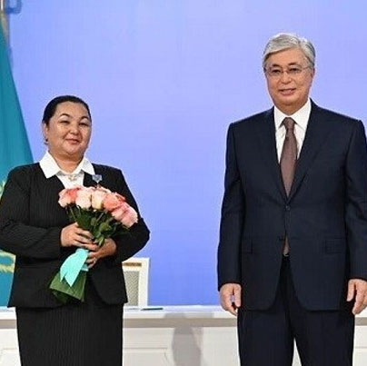 Кавалер ордена "Енбек Данкы" III степени медицинская сестра Жамангуль Дуйсембаева