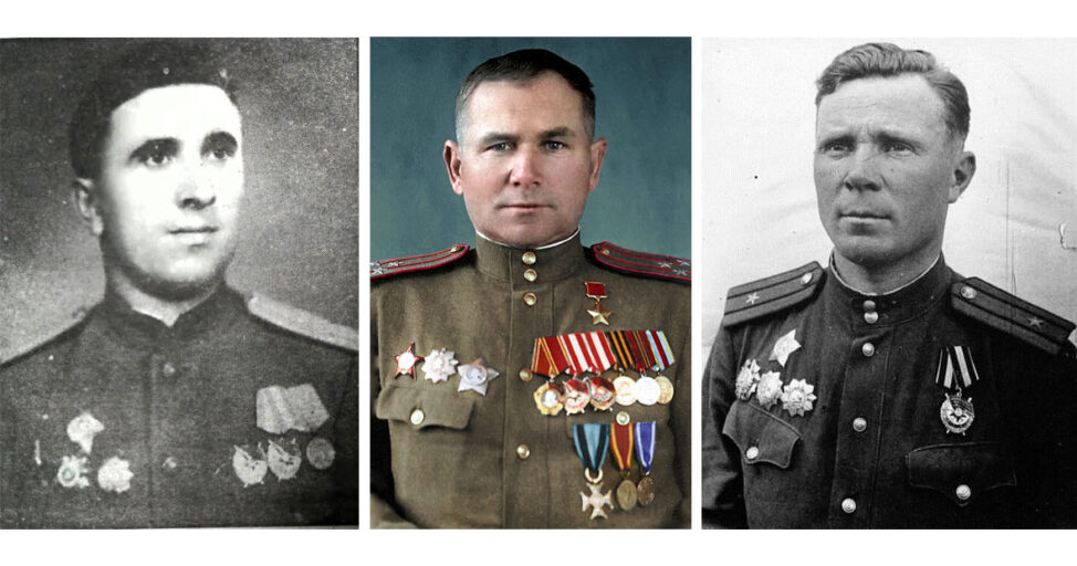 Кавалеры ордена Кутузова III степени Жеребцов, Зинченко, Меркулов
