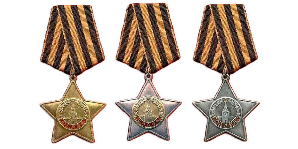 Ордена Славы 1, 2, 3 степени: аверс
