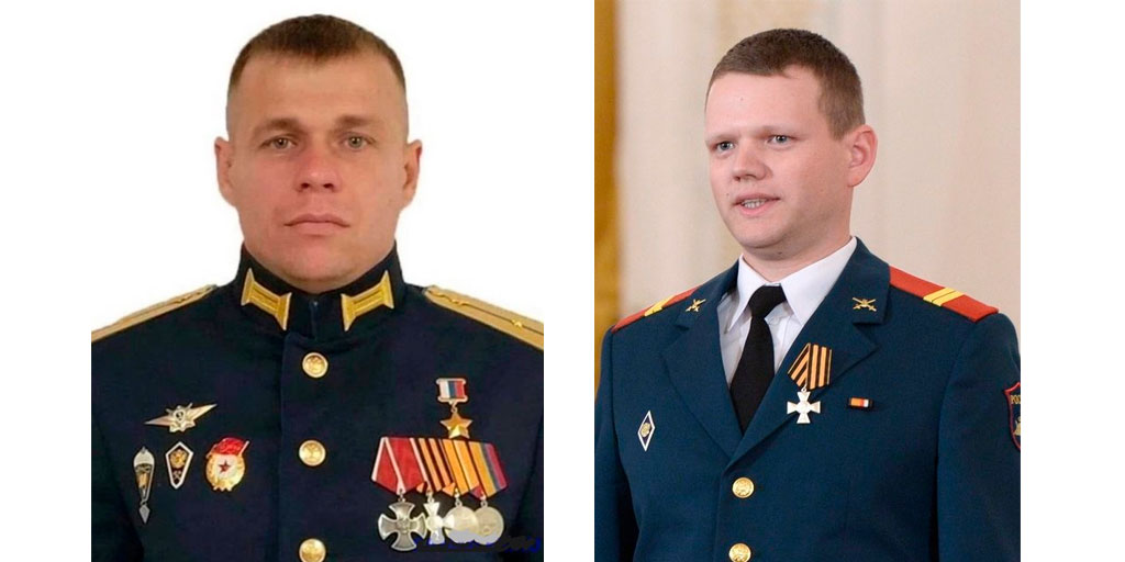 Кавалеры Георгиевского креста IV степени Виталий Красный и Александр Аншуков