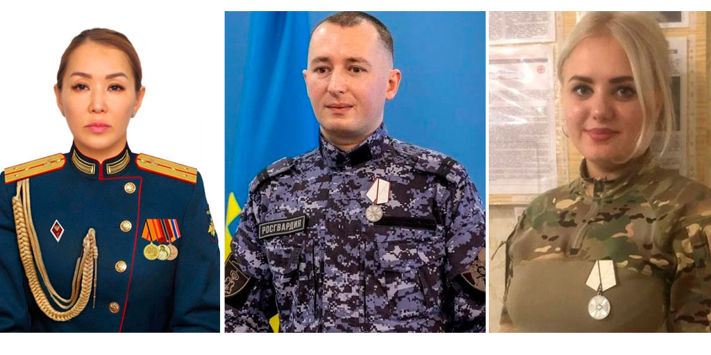 Кавалеры медали Олмоева, Локутов, Целуйко
