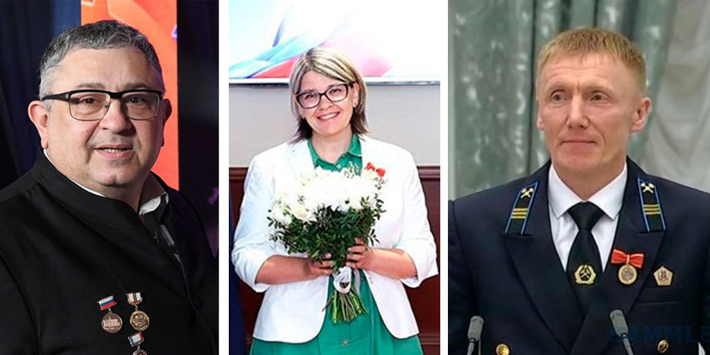 Кавалеры знака отличия Туманов, Кузнецова, Егоренко
